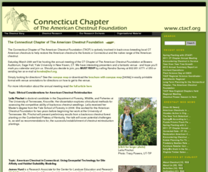 ctacf.org: Connecticut Chapter, The American Chestnut Foundation: The Connecticut Chapter of The American Chestnut Foundation
CT Chapter, American Chestnut Foundation: The Connecticut Chapter of The American Chestnut Foundation