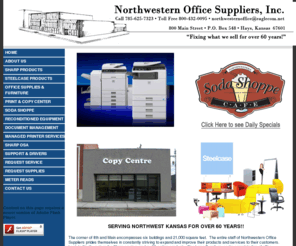 northwesternoffice.com: Northwestern Office Suppliers
Northwestern Office Suppliers, located in Hays KS is a Sharp copier dealer. We carry copiers, color copiers,laser printers, and fax machines. 