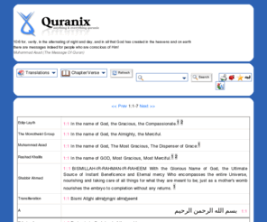 quranix.net: quranix.net - Kitabun Marqum - Quran Research Platform by QuraniX Team
Anything and Everything Quranic: Quran translations, transliterations, explanations, footnotes, appendices, discussions, comments, references, indexes and search. 