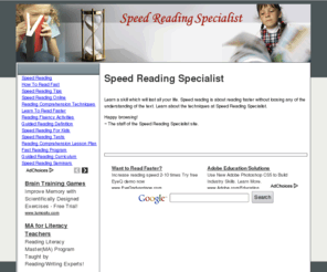 speedreadingspecialist.com: speed reading
