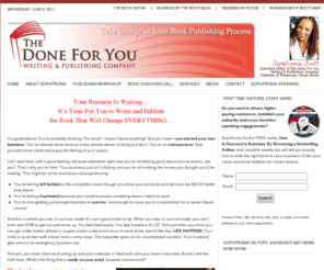 doneforyouwriting.com: Done For You Writing and Publishing Company | Sophfronia Scott
Done For You Writing and Publishing offers services to entrepreneurs and small business owners who want to write books to market their businesses.