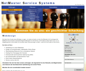 homepage-erstellung.info: NetMaster Service Systems, Soest und Werne - EDV, Internet, Kommunikationstechnik in Soest und Werne
NetMaster Service Systems, Soest und Werne ist Ihr Partner für EDV, Webdesign, Domainhosting, Tarifberatung, Mobilfunk und Festnetz, sowie Navigation. Wir sind 24 Stunden täglich für Sie erreichbar. www.netmasterservice.com.