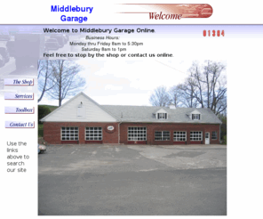 middleburygarage.com: Middlebury Garage
Foriegn and Domestic Automotive Repair Garage; Emissions testing station 4870 in Middlebury CT; Automotive A/C tune up; Oil changes, Automotive care facility