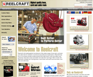 reelcraft.com: Reelcraft Hose Reels, Cord Reels and Cable Reels
Reelcraft is a leading manufacturer of hose reels, cord reels and cable reels.  With over 2500 models of reels available, Reelcraft hose reels are built better to perform better.