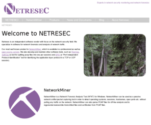 netresec.com: NETRESEC - Experts in Network Security Monitoring and Network Forensics
Network forensics, packet sniffers and IT security products. Download NetworkMiner and other free software for network security analysis.