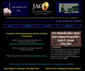 jagmmp.com: JAG Music, Multimedia & Publishing - Jerry A. Greene
JAG Music, Multimedia & Publishing offers so many great products and services to the entertainment industry and music community! Visit our site today!
