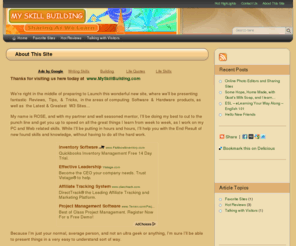 myskillbuilding.com: My Skill Building  -  Sharing OS, Software, & Web Discoveries, Tutorials, & Reviews, as we Learn...
We hope to Provide Quick, though Detailed, Reviews, and Tips, about Software Products and Online Services that we think are Great.