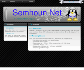 semhoun.info: Accueil
Auto-entreprise de conseils et services informatique