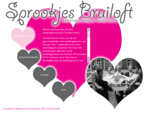 sprookjesbruiloft.nl: Weddingplanner | Sprookjes Bruiloft weddingplanning by Twinkel Events
Sprookjes Bruiloft, de weddingplanner voor JULLIE mooiste dag!