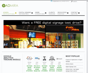 admiradigitalsignage.com: ADmira - digital signage software SaaS
ADmira Digital Networks - Award winning digital signage SaS platform. More than 10 year providing narrow casting, DooH & Digital Signage solutions