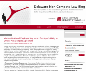 delawarerestrictivecovenant.com: Delaware Non-Compete Law Blog :: Published by   Young Conaway Stargatt & Taylor, LLP
 Published by Young Conaway Stargatt & Taylor, LLP