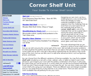 cornershelfunit.net: Corner Shelf Unit - Your Guide To Corner Shelf Units
Looking to buy corner shelf unit? Get high-quality, durable corner shelf unit 
cabinets online! Find bargain prices on corner wall units, wood wall shelf and shop storage solutions today!