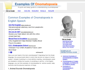 examplesofonomatopoeia.com: Examples Of Onomatopoeia
Examples Of Onomatopoeia In English Speech