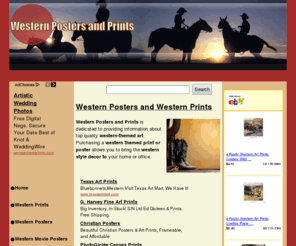 westernpostersandprints.com: Western Posters - Western Posters | Western Prints | Western Art
Outstanding Collection of Western Art Featuring Western Posters and Western Prints from a variety of artists. All are collectible yet affordable examples of Western Art.