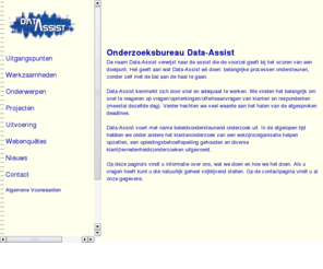 data-assist.com: Onderzoeksbureau Data-Assist
Homepage about the research bureau Data-assist and their activities 