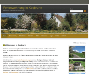 kosbrunn.de: Ferienwohnung Fränkische Schweiz - Kosbrunn - Pegnitz
Homepage der Ferienwohnung Kraus in der Fränkischen Schweiz