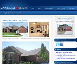 mapleleafhomes.net: Denton Home Builders – Maple Leaf Homes - Serving the DFW Metroplex Since 1996
