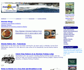 alaskanow.com: AlaskaNow - Guide to Alaska Travel, Fishing, Lodges, and Hunting
Offers free guide to Alaska. Find all your fishing, hunting, travel, and information here. Directory of Alaska vacation, travel, and fishing packages.