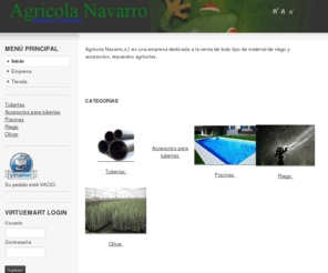 navarroagricola.es: Bienvenidos a la portada
Agricola Navarro, Instalaciones Riego, Goteo, Ferreteria Agricola