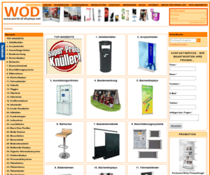 world-of-displays.net: Fachhandel für Werbetechnik, Präsentations- und Messebedarf - world-of-displays.net - Fachhandel für Werbetechnik
world-of-displays.net - Fachhandel für Werbetechnik, Präsentations- und Messebedarf