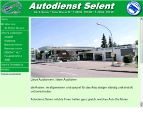 autodienst-selent.de: Autodienst Selent: Die Kfz-Werkstatt Ihres Vertrauens
Autodienst Selent: Die Kfz-Werkstatt Ihres Vertrauens im Kreis Plön. Reparaturen aller PKW-Typen, Inspektion, Unfallreparaturen, TÜV u. ASU, Reifendienst, Teillackierungen