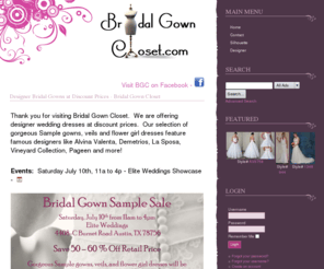 bridalgowncloset.com: Designer Bridal Gowns at Discount Prices - Bridal Gown Closet
