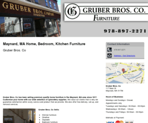 gruberbrosfurniture.com: Home, Bedroom, Kitchen Furniture Maynard, MA - Gruber Bros. Co
Gruber Bros. Co sells premium quality home furniture in the Maynard, MA area. Call 978-897-2271 now.