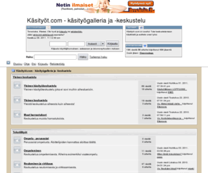 kasityot.com: Käsityöt.com - käsityögalleria ja -keskustelu - Etusivu
Käsityöt.comissa keskustellaan esimerkiksi aiheista: käsityöt, virkkaaminen, ompelu, neulominen ja kutominen.