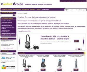 confort-ecoute.com: Confort Écoute - Améliorez, appreciez, protégez votre audition
Confort Écoute - Améliorez, appreciez, protégez votre audition