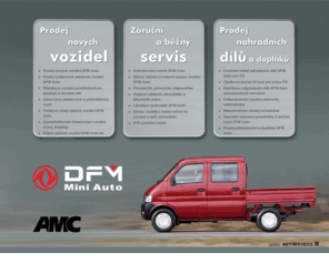 dong-feng.cz: DFM mini auto
pracovní mini auto DFM, příznivá cena, minimální provozní náklady, velká variabilita, moderní design, nízkoobjemový motor, vysoké užitečné zatížení, cena od 189 tisíc