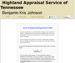 highlandappraisalserviceoftn.com: State Certified Residential appraiser in Cookeville, Tennessee 9313720122
Highland Appraisal Service of Tennessee providing high quality appraisals in The Upper Cumberland Region 9313720122