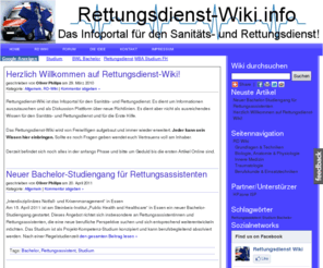 rettungsdienst-wiki.info: RD Wiki
Das Infoportal für den Rettungs- und Sanitätsdienst!