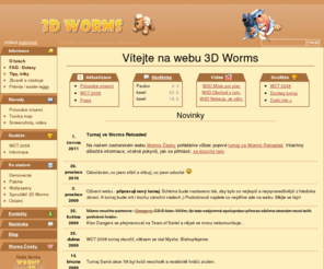 3dworms.eu: 3D Worms • Portál všech hráčů 3D červíků
Stránky o 3D hrách Worms 3D a Worms 4 Mayhem / Totální nářez. Turnaje a další soutěže, informace, návody, něco ke stažení apod.