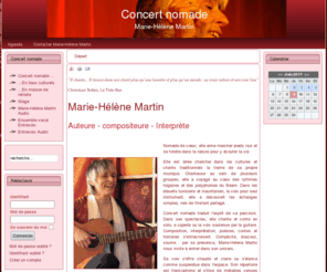 concertnomade.com: Marie-Hélène Martin - Concert nomade
Concert nomade, Marie-Hélène Martin,Auteur compositeur interprète