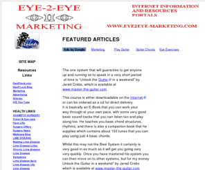 eye2eye-marketing.com: EYE 2 EYE Resources Portals
Internet Search Marketing resources