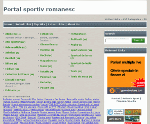 portalsportiv.com: Portal sportiv romanesc 
Cele mai bune pagini web romanesti de sport reunite intr-un director. Inscriere gratuita. Se accepta numai site-uri in limba romana