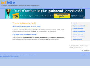 tarif-lettre.fr: Tarif lettre : Tous les tarifs pour vos lettres et envois
Trouvez facilement les tarifs pour vos lettres