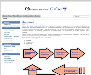 auditoresdegestion.es: ¡Bienvenidos!
Gafisec y Auditores de Gestión