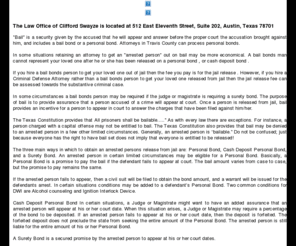 austin-texas-bail.com: Austin Bail
The Law Office of Clifford Swayze, Austin Texas jail release, austin texas bail, austin bail
