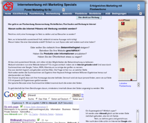 marketing-specials.com: Erfolgreiche Internet Werbung mit Pixelwerbung
Internetwerbung mit Pixelblöcken auf marketing specials