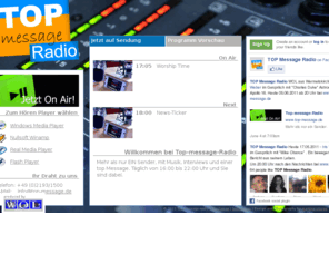 top-message.de: Top-message-Radio
Mehr als nur ein Sender.