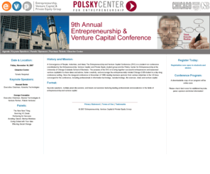 evcconference.com: 9th Annual Entrepreneurship & Venture Capital Conference
The Entrepreneurship, Venture Capital, and Private Equity Group at the University of Chicago Graduate School of Business