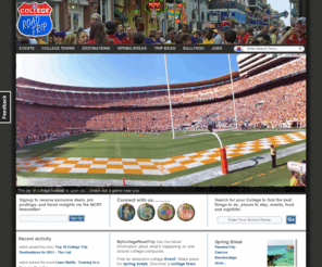 mycollegeroadtrip.com: My College Road Trip | Travel for Students, by Students
My College Road Trip has the latest information about what's happening on and around college campuses. This is the place to share your travel stories, photos, and advice with thousands of college students.