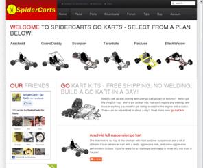 Spidercarts com  SpiderCarts Go Kart Plans  Designs and Blueprints