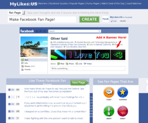 yz7.info: Facebook Quotes - Sought-Stuff.INFO
Facebook Fan Pages! Funny Fan Pages, Sweet Fan Pages and Smart Fan Pages. We have the most popular fan pages!