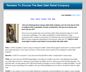 debtreliefassistanceprograms.com: Reviews To Choose The Best Debt Relief Company
Looking for debt help? I review debt relief solutions - management, negotiation, consumer credit counseling, consolidation, settlement and bankruptcy - and credit help services for you.