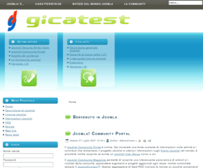 gicatest.com: Benvenuto in Joomla
Joomla! - il sistema di gestione di contenuti e portali dinamici