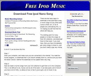 ipodmusicfreedownload.com: Download Free Legal Music For Ipod
The proliferation of P2P file sharing networks on the Internet makes it very tempting and easy for someone to get themselves into a lot of trouble with the Recording Industry Association of America.