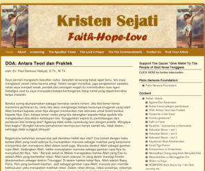 kristensejati.com: Kristen Sejati - Dipersembahan oleh Yayasan Palin Genesia
Kristen Sejati berpartisipasi dalam menumbuhkan iman pengharapan dan kasih dalam Tuhan Yesus Kristus. Love, Hope & Faith in Lord Jesus Christ