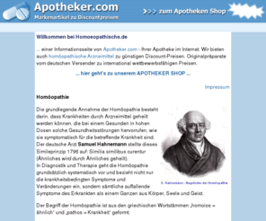 xn--homopathische-kmb.com: Apotheker.com: homöopathische Arzneimittel aus der Apotheke zu Discountpreisen
Apotheker.com - Ihre Apotheke im Internet. Wir bieten auch homöopathische Arzneimittel zu günstigen Discount-Preisen. Originalpräparate im deutschen Versandhandel.